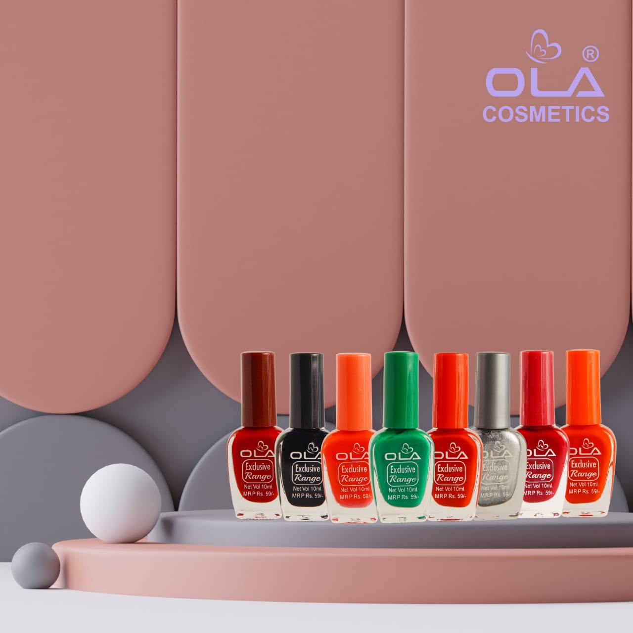 OLA Cosmetics Exclusive Range Nail Polish Set – 24 nailpolish Colour Box