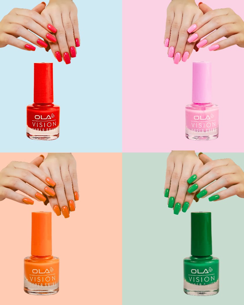 Ola Vision Super Shine Nail Polish – High Gloss & Quick Dry (36 Pcs Box Pack)