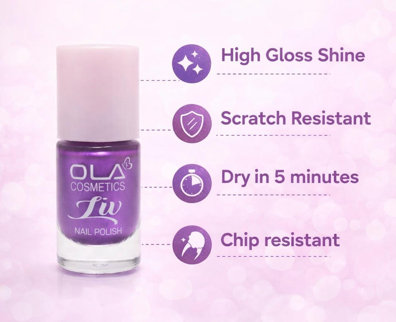 OLA Cosmetics Liv Nail Polish 24 Shades Combo Box