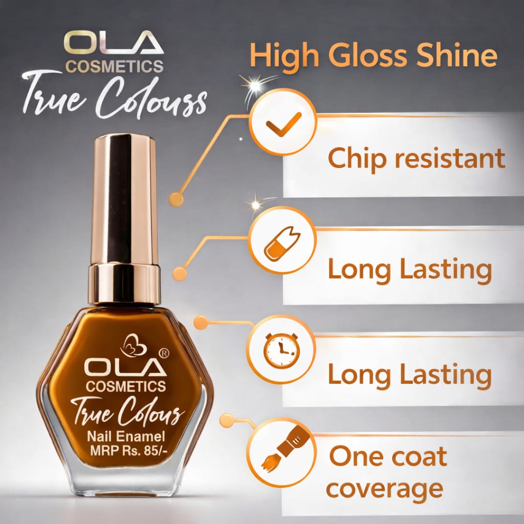 OLA Cosmetics True Colours Nail Enamel 24 Shade Box