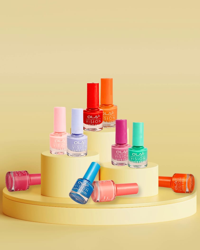 Ola Vision Super Shine Nail Polish – High Gloss & Quick Dry (36 Pcs Box Pack)
