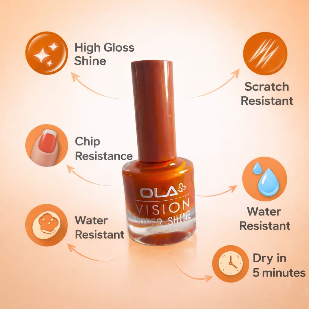 Ola Vision Super Shine Nail Polish – High Gloss & Quick Dry (36 Pcs Box Pack)
