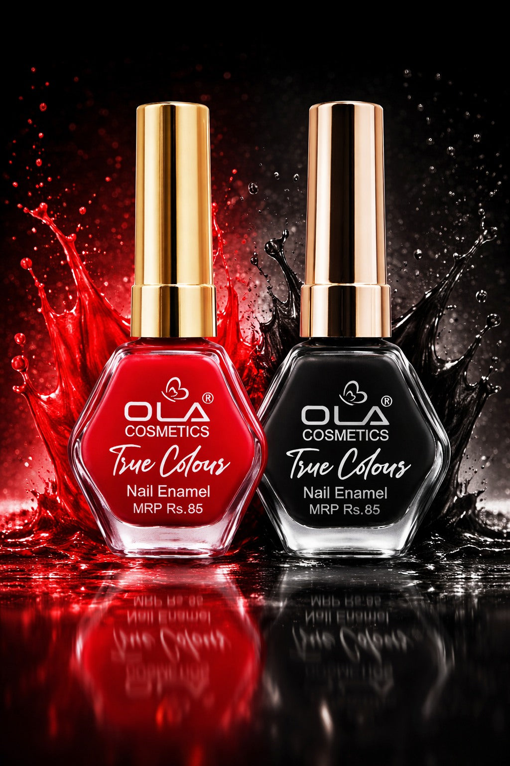 OLA Cosmetics True Colours Nail Enamel 24 Shade Box